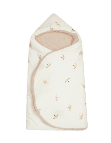 Nid d'ange d'hiver Cozy 0-3 mois Nude Haiku Birds Beige