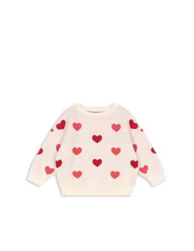Pull Lapis Cœur Pink Duo Blanc cassé 12 mois