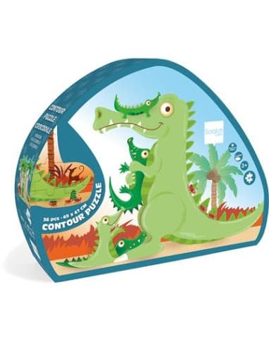 Puzzle Contour 36 pièces Crocodile