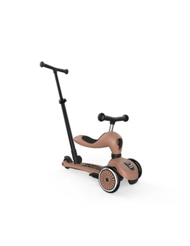 Push and Go - Porteur 2 en 1 évolutif en trottinette 1 à 5 ans Mocha