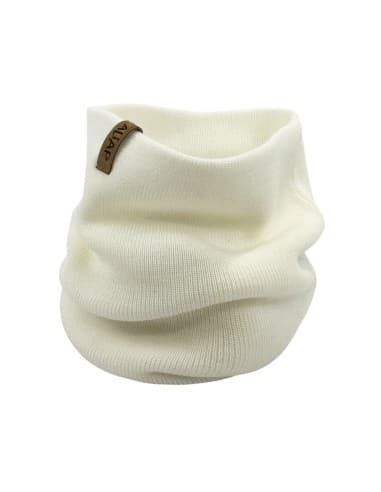 Tour de cou Snood Loan CrÚme en Laine de Mérinos Blanc cassé
