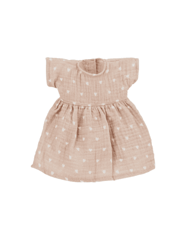 Vêtements pour Poupée Robe Cœur en Gaze de coton