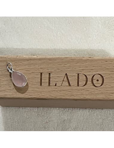 Goutte de Pierre Bienfaisante pour Bola Quartz Rose - Argent