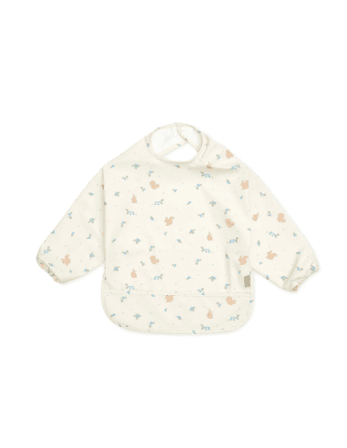 Bavoir imperméable à manches Blueberries Crème