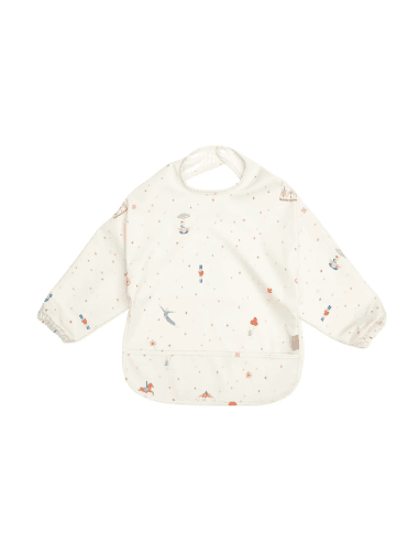 Bavoir imperméable à manches Carrousel Beige