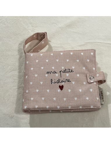 Album photo en Tissu - Gaze Petits Cœurs Nude - ma petite histoire