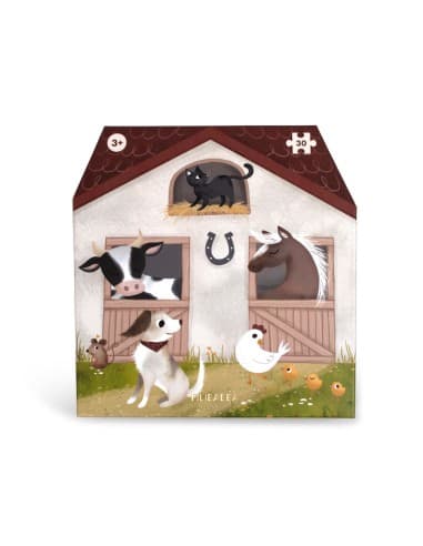 Coffret Grand Puzzle 30 pièces - Animaux de la ferme