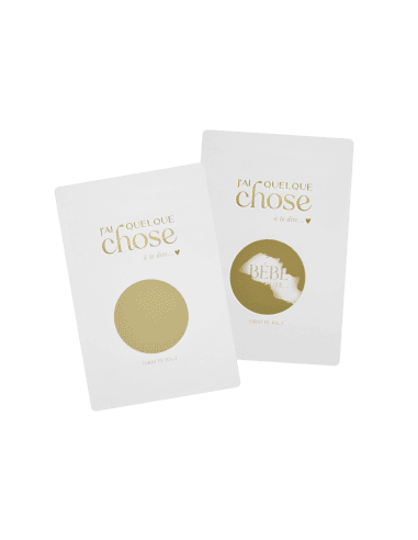 Carte annonce de grossesse à gratter - Bébé est en Route