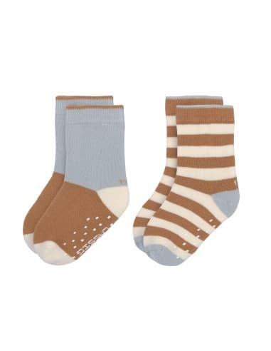 Lot de 2 paires de chaussettes antidérapantes Light Blue / Caramel Lassig Bleu 23/26
