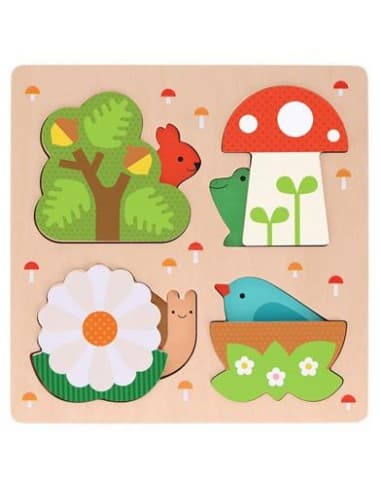 Tablette à Ranger Puzzle en Bois - This is my home