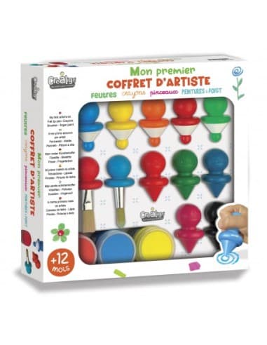 Mon premier coffret d'artiste – Kit créatif peinture & dessin dès 12 mois - Crealign'