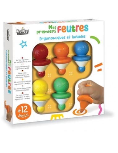 Mes Premiers Feutres x 5 – Coffret feutres ergonomiques dès 12 mois - Crealign'
