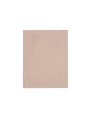 Couverture en maille tricotée et Polaire Rose pâle 75x100cm Basic Rose
