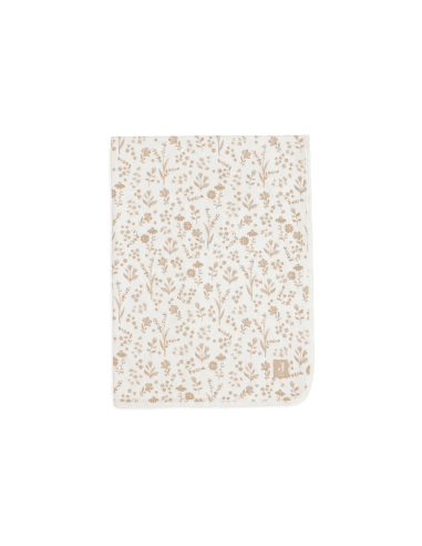 Couverture légère en jersey de coton 75x100 Bloomy Rose pâle