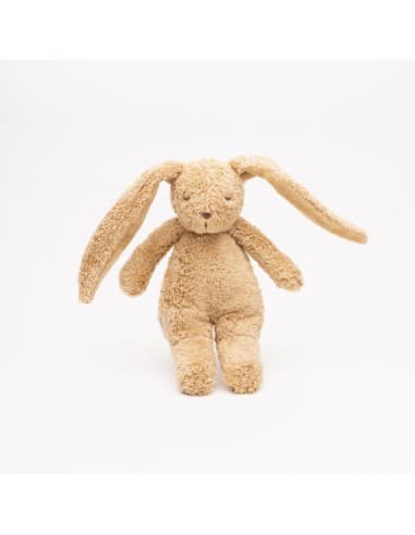 Lapin sensoriel Capuccino Moonie – Peluche en Coton Biologique Made in Europe