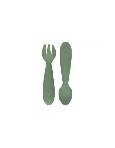 Mini Couverts Cuillère + Fourchette Vert Olive Vert amande