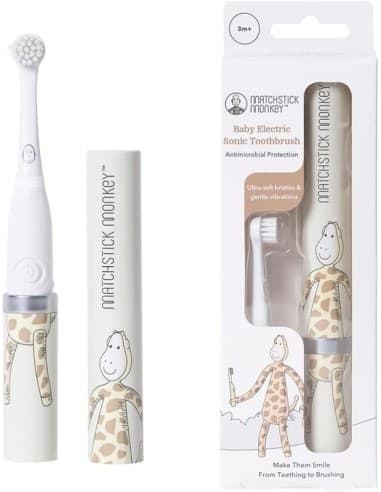 Brosse à dents électrique 1er âge - beige - Matchstick Monkey