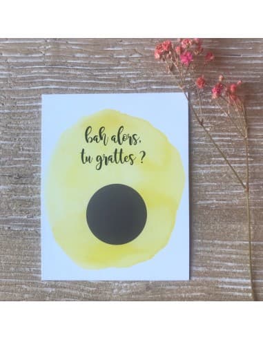 Carte annonce de grossesse à gratter - On attend un bébé
