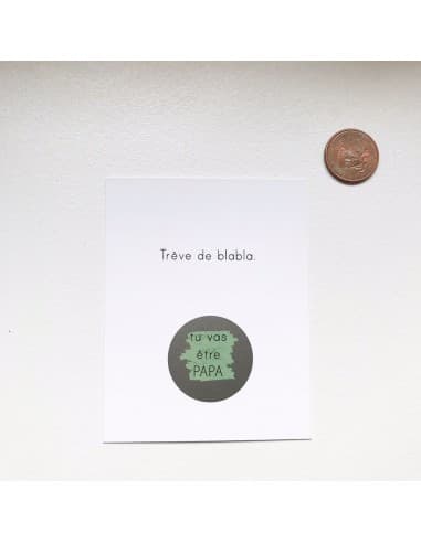 Carte annonce de grossesse Ă gratter - Tu vas ĂŞtre Papa