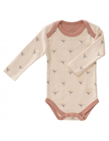 Body manches longues Rose Pissenlit 0 - 3 mois