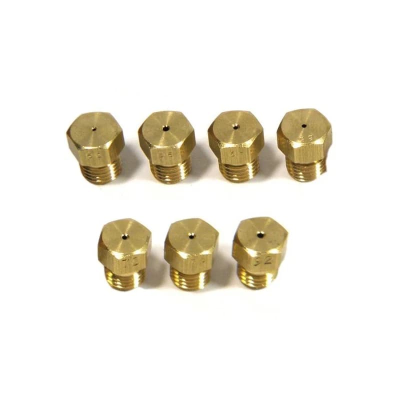 Jeu d'injecteurs gaz butane/propane pour cuisinière Candy - Rosieres 49012642 (pièce d'origine) Candy