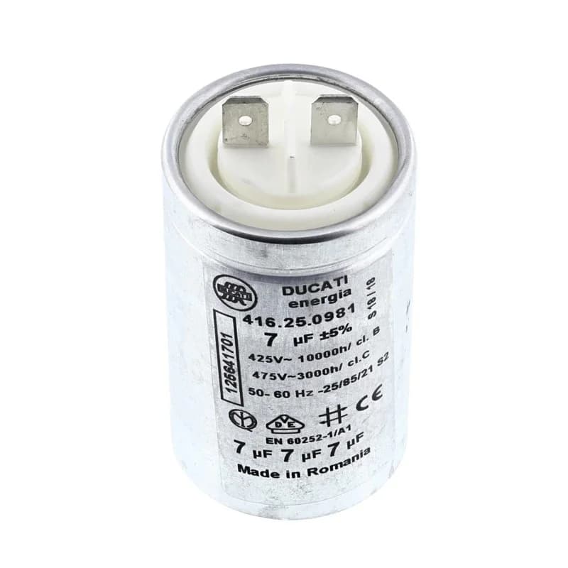Condensateur 7 MF 425 - 475V pour Sèche-linge Electrolux 1256417013 (Pièce d'origine) Electrolux