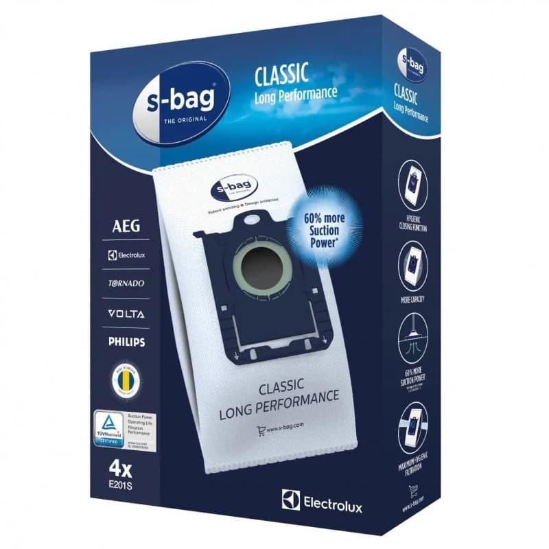 Sacs aspirateurs s-bag® E201S Electrolux - AEG d'origine Electrolux