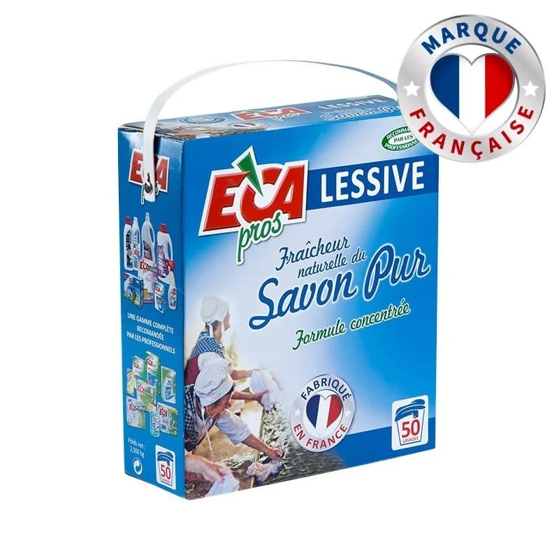 Poudre pour Lave-linge savon pur 2,5 kg marque ECA 079 (Produit d'origine) ECA pro