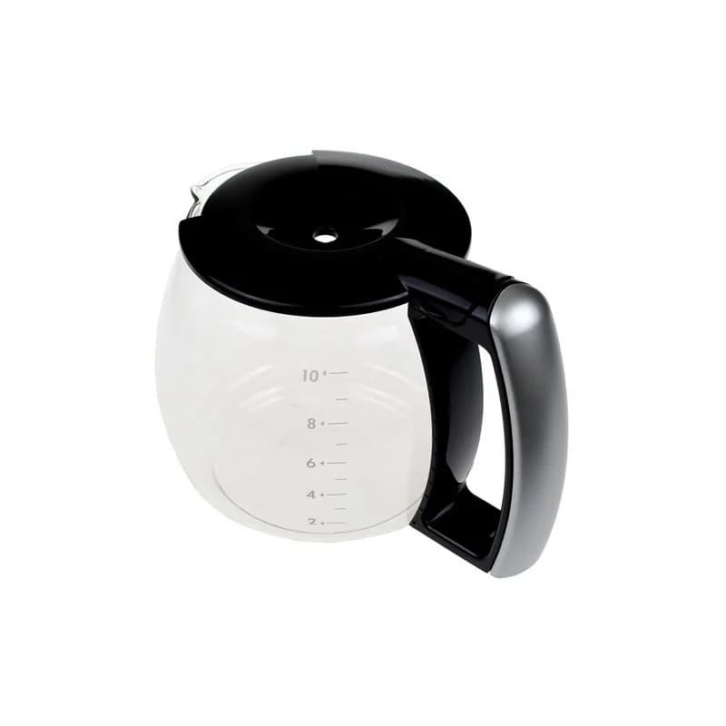 Verseuse en verre avec couvercle pour machine à café Delonghi 7313281249 (pièce d'origine) Delonghi