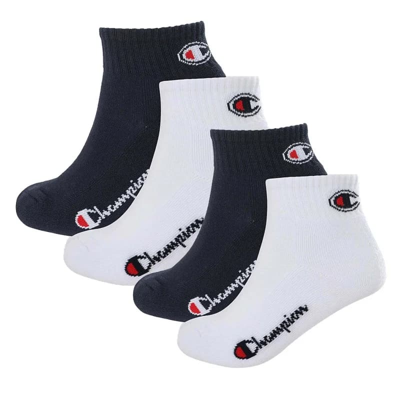 Champion - Chaussettes Tiges Courtes Essential Fashion Lot de 2 39-42 Bleu et Blanc