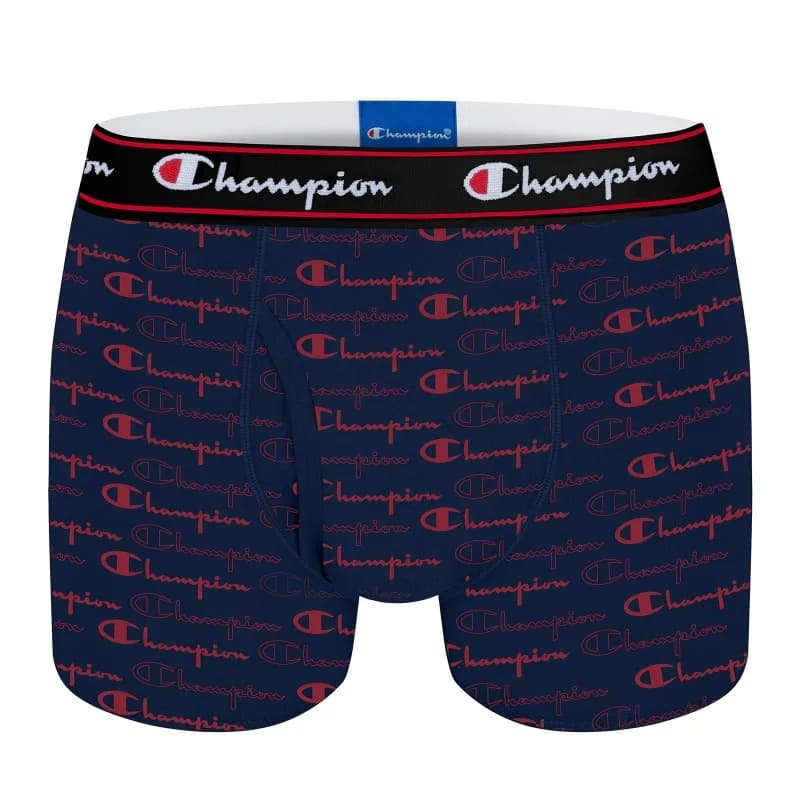 Champion - Boxer Homme Coton Rochester M Bleu Marine