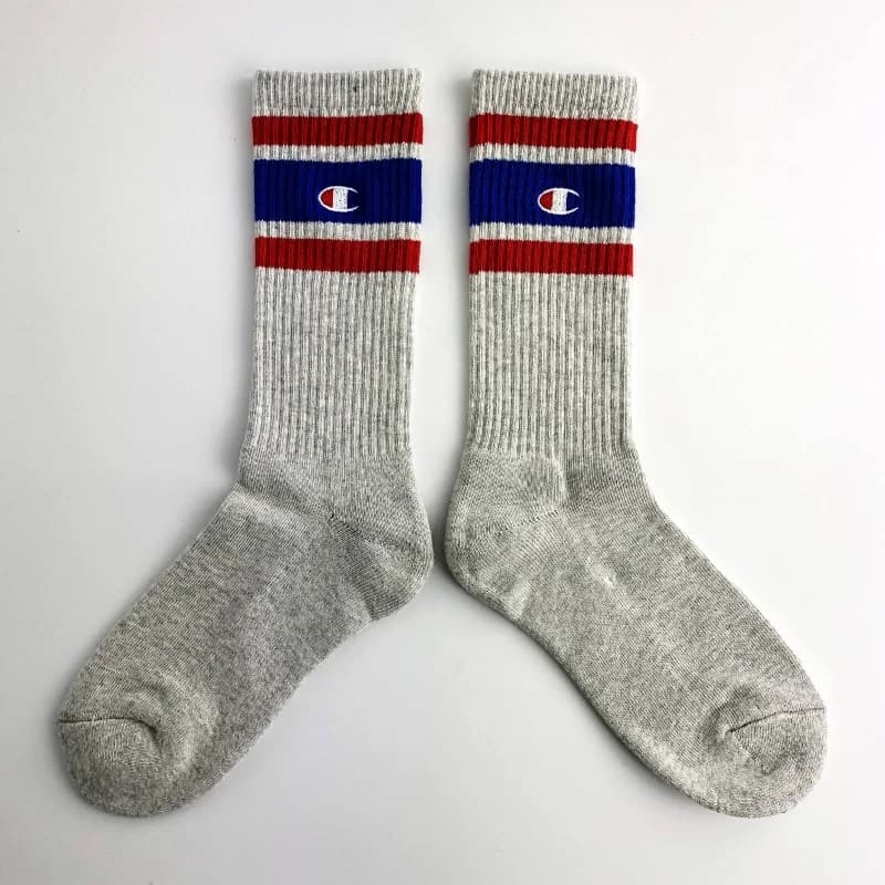 Champion - Chaussettes Crew Premium Band Gris 35-38
