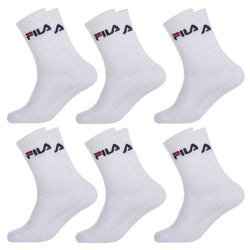 Fila - Lot de 6 paires de chaussettes de Sport Crew Blanc 39-42