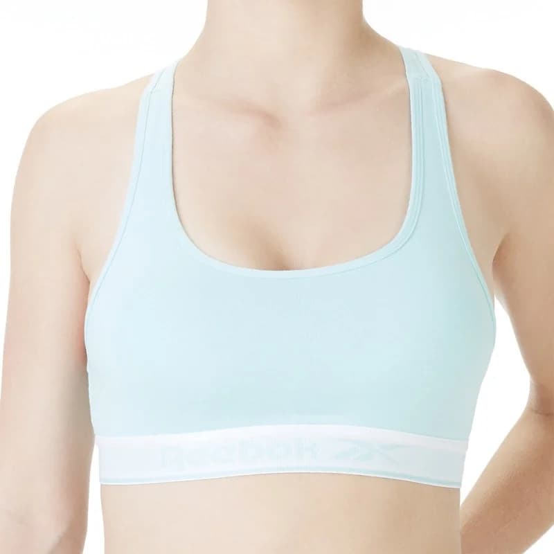 Reebok - Brassière Coton GRACE avec pads amovibles M Turquoise