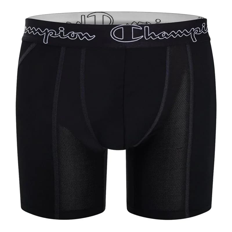 Champion - Boxer Homme respirant Long Cool Air XL Noir
