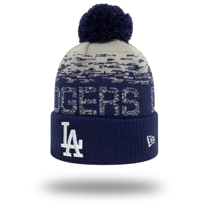 New Era - Bonnet Los Angeles Dodgers Sport Knit pompon Bleu Taille Unique
