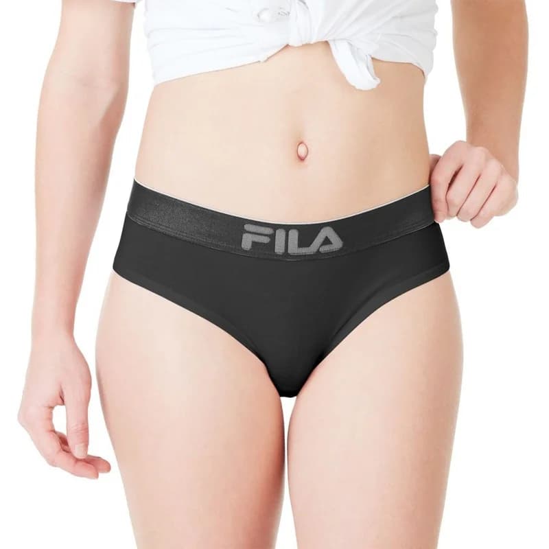 Fila - Boxer Coton Femme L Noir