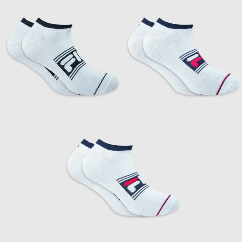 Fila - Lot de 3 Paires de Chaussettes Tiges Courtes 43-46 Multicouleur