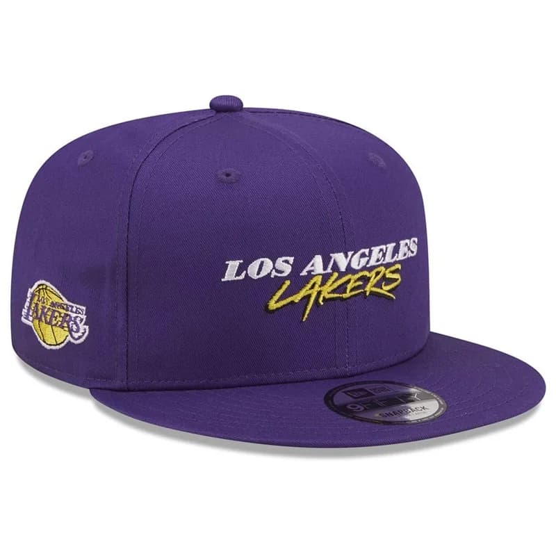 New Era - Casquette 9FIFTY Los Angeles Lakers NBA Script Team Violet M/L