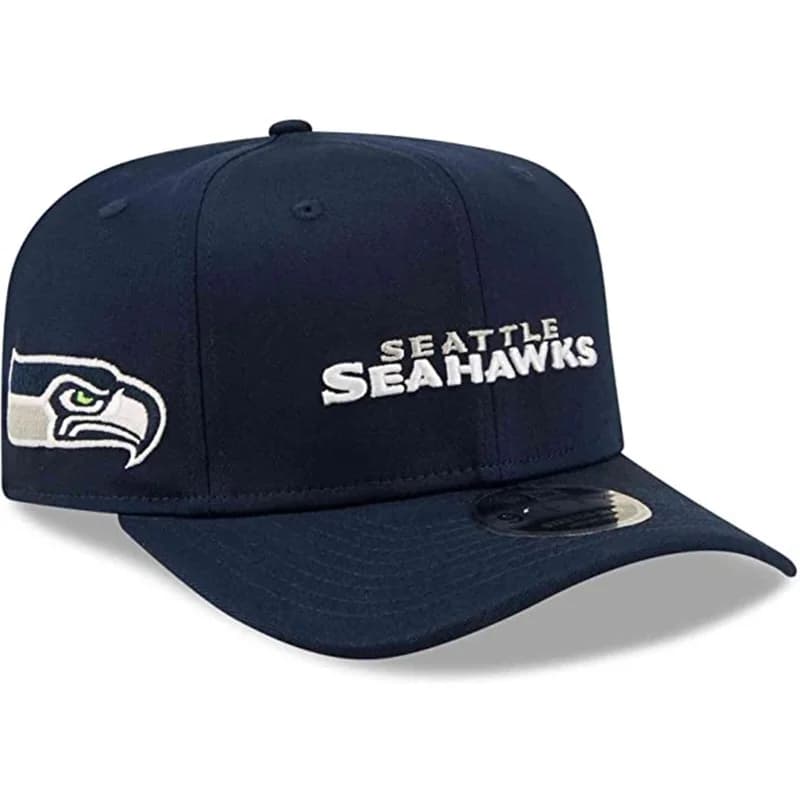 New Era - Casquette 9FIFTY Seattle Seahawks Wordmark NFL Bleu Marine M/L