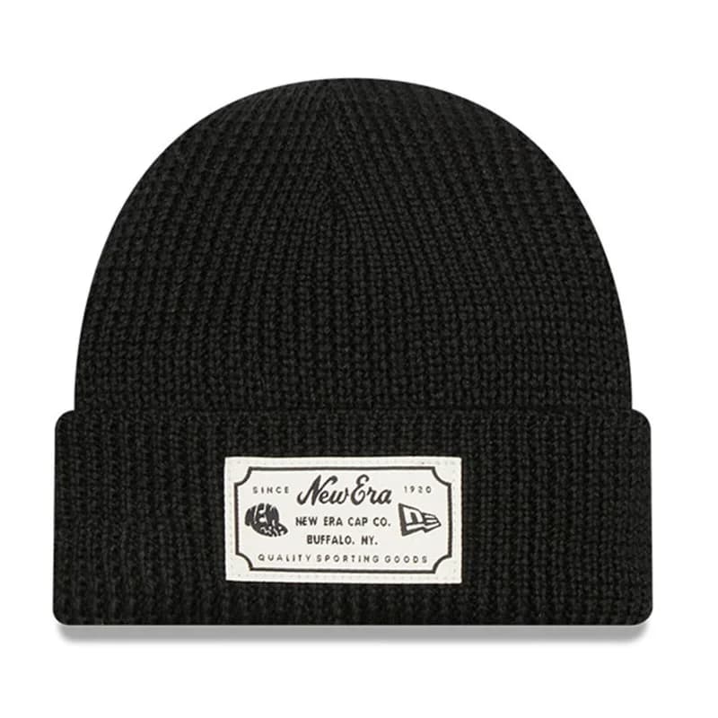 New Era - Bonnet Patch New Era Short Cuff Noir Taille Unique