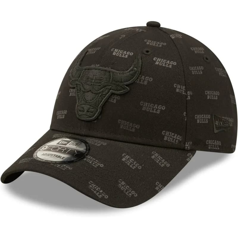 New Era - Casquette 9FORTY Chicago Bulls Monogram Noir NBA Noir Taille Unique