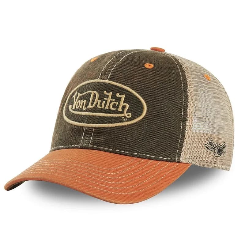 Von Dutch - Casquette Trucker "Mac Vintage" Orange Taille Unique