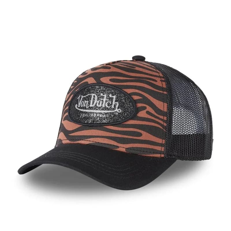 Von Dutch - Casquette Trucker "Zèbre" Marron Taille Unique