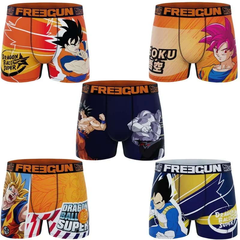Freegun - Lot de 5 Boxers Enfant Dragon Ball Super 14-16 ans Orange
