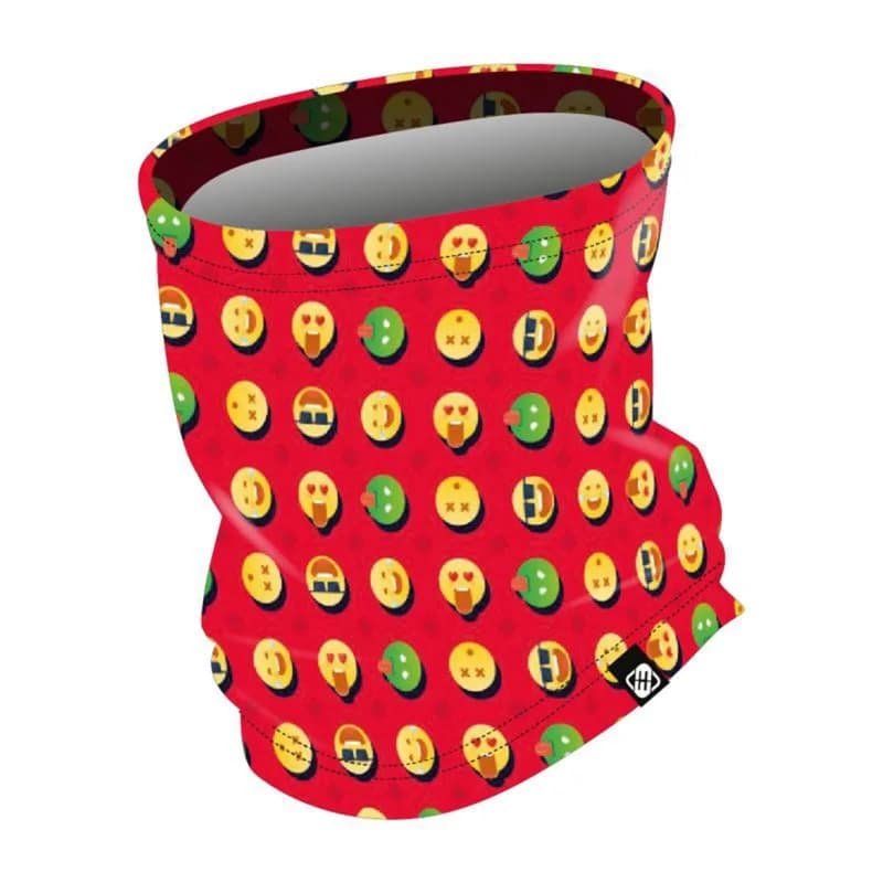 Freegun - Tour de Cou Tubulard Foulard Homme "Smiley" Rouge Taille Unique