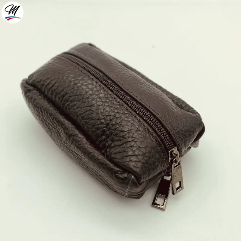 Elephant d'Or - Porte Monnaie Cuir - Grain de Café Marron