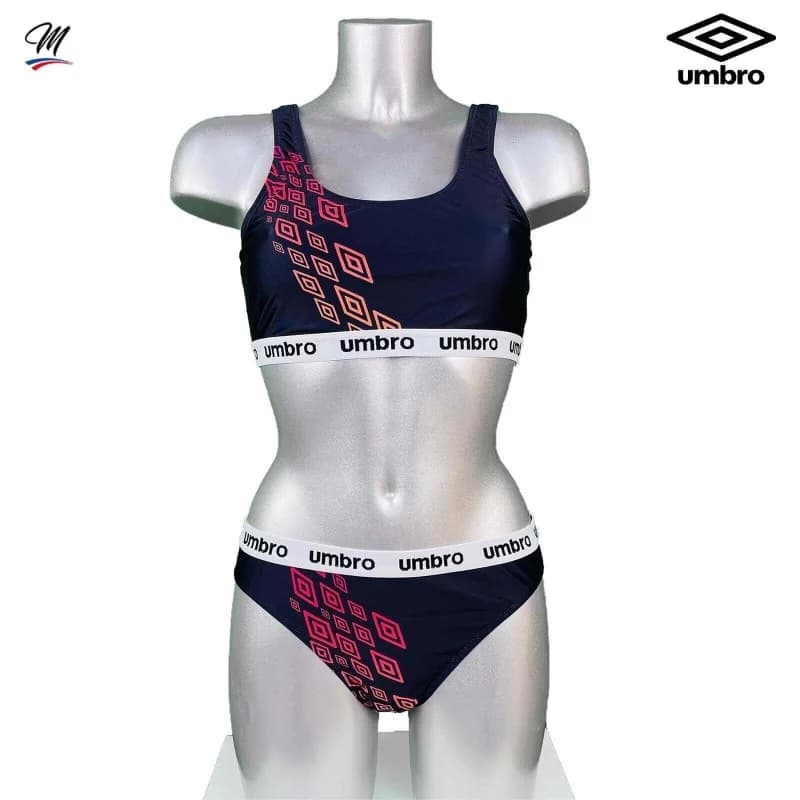 Umbro - Maillot de Bain Bikini Brassière Sport "Umbro Logo" S Noir
