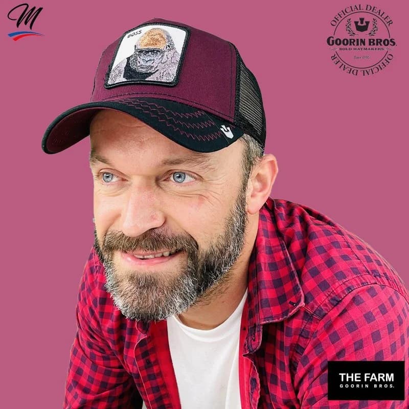 Goorin Bros - Casquette Trucker GORILLA - Gorille Bordeaux Taille Unique