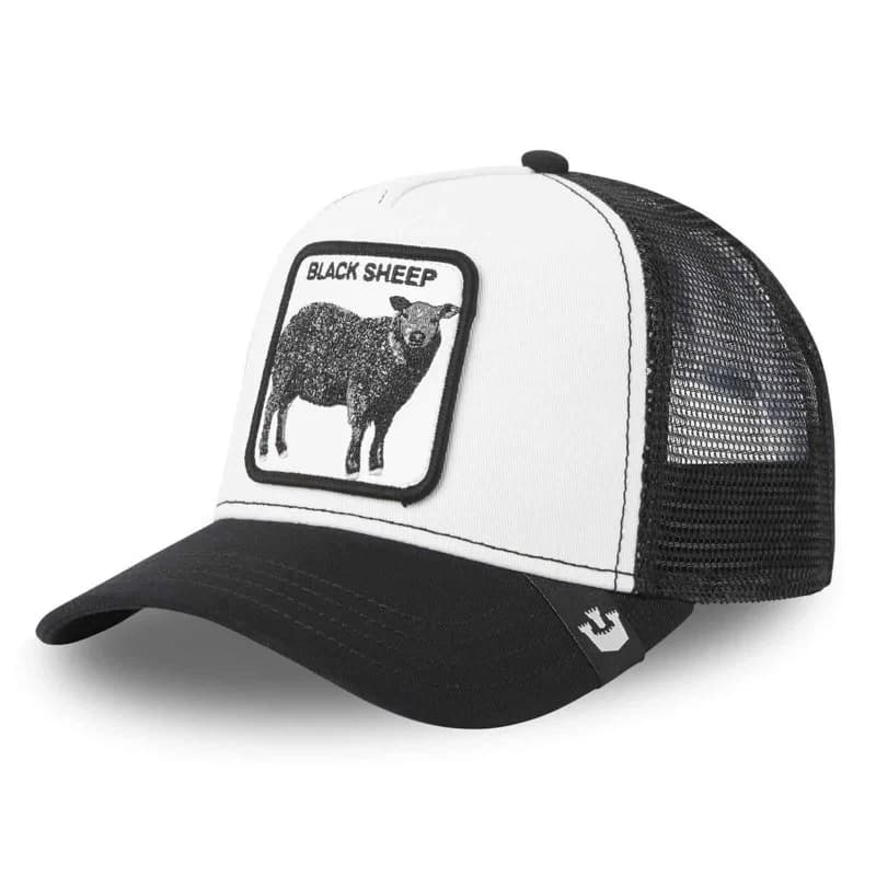 Goorin Bros - Casquette Trucker BLACKSHEEP - Mouton Blanc et Noir Taille Unique